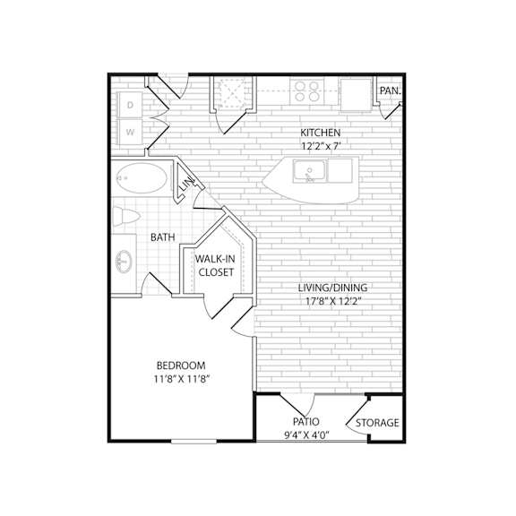 Floor Plan  A3B Floorplan at Agave, San Antonio, Texas