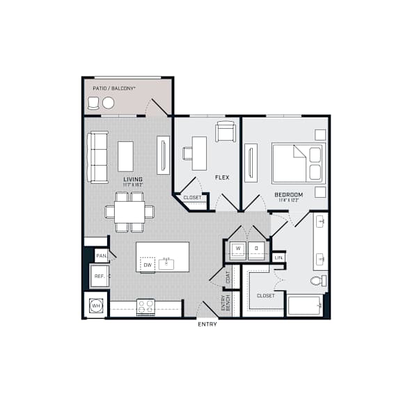 A5 Floor Plan at The Bridge at McKinney, Texas, 75069