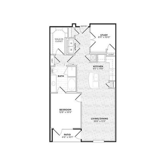 A6D Floorplan at Agave, San Antonio, Texas