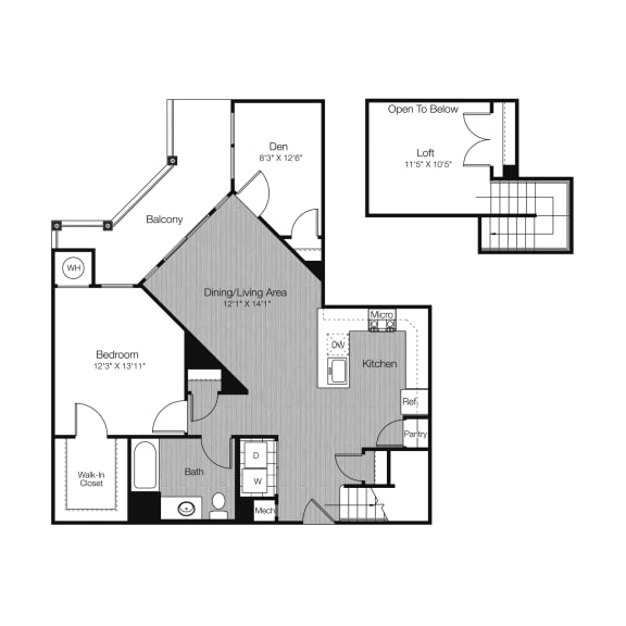 Floor Plan  bedroom floor plan | the madison at ballston station at West 130, West Hempstead, NY