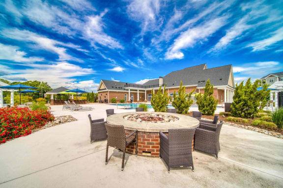 our clubhouse Fire pit in clubhouse at Meridian Obici, Virginia