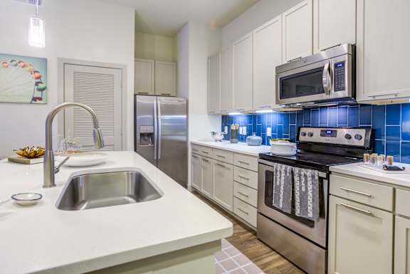 Kitchen with appliances and cabinetry1 at Agave, San Antonio, Texas