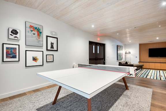 White Ping pong table at Agave, San Antonio, TX, 78205