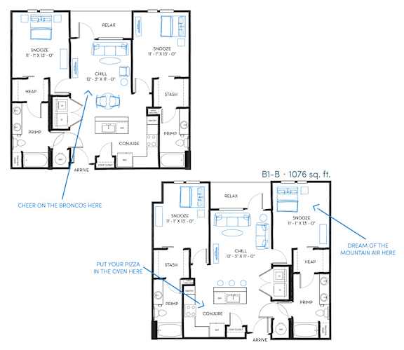 Floor Plan  B1 Floor Plan at Regatta Sloans Lake, Denver, CO