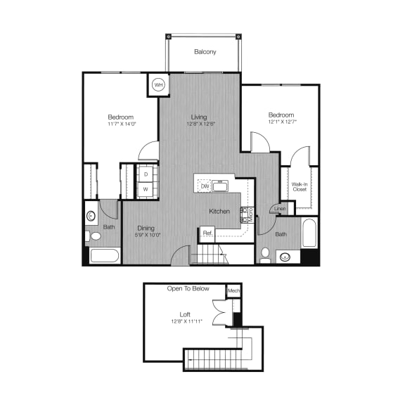 Floor Plan  bedroom floor plan | luxury apartments in brooklyn | the mille brookhaven apartment at West 130, New York ,11552