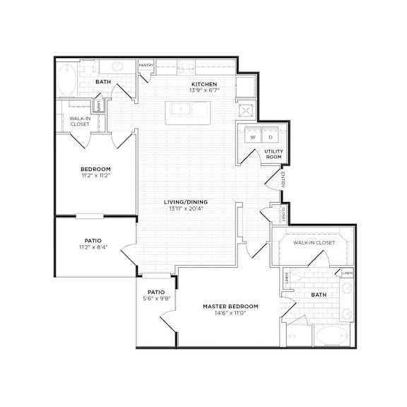 Floor Plan  B3 Floorplan at Agave, San Antonio