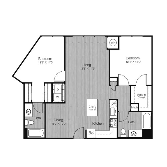 bedroom floor plan | the madison at ballston station at West 130, West Hempstead New York