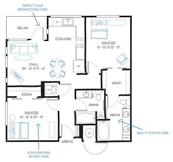 Floor Plan  B4A Floor Plan at Regatta Sloans Lake, Colorado, 80204
