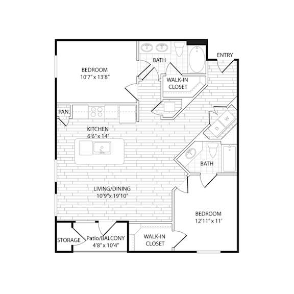 Floor Plan  B4B Floorplan at Agave, San Antonio, Texas