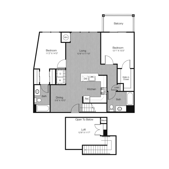bedroom floor plan | the madison at ballston station at West 130, West Hempstead, NY 11552