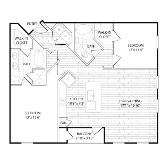B5 Floorplan at Agave, San Antonio, 78205