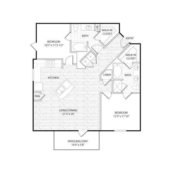 Floor Plan  B6 Floorplan at Agave, San Antonio