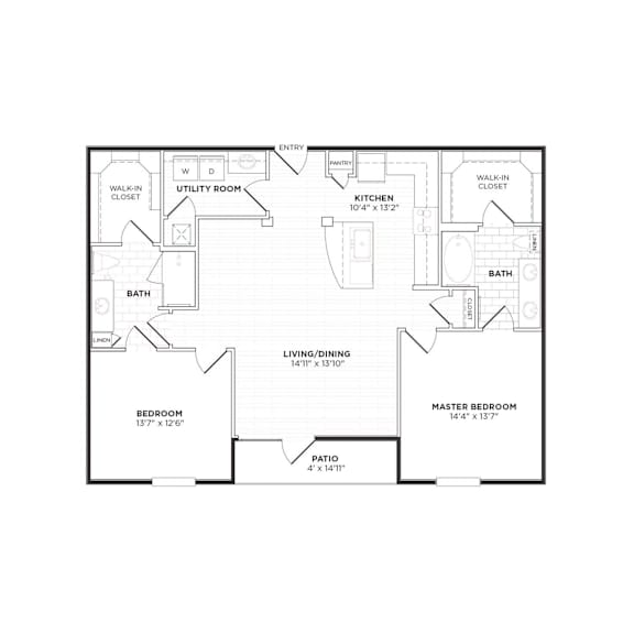 Floor Plan  B7 Floorplan at Agave, San Antonio, TX