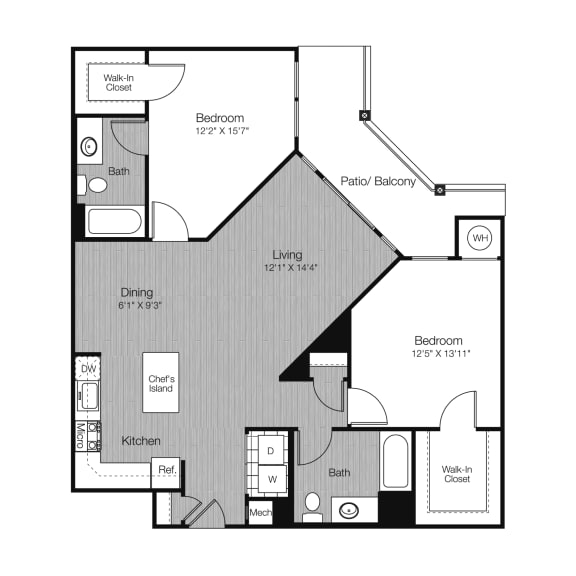 Floor Plan  bedroom floor plan | the madison at ballston station at West 130, West Hempstead, 11552
