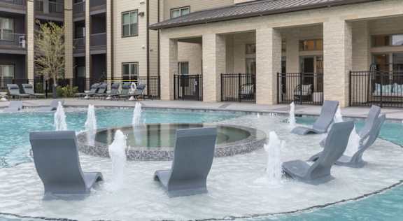 Pool With Fountains at The Bridge at McKinney, McKinney, TX 75069