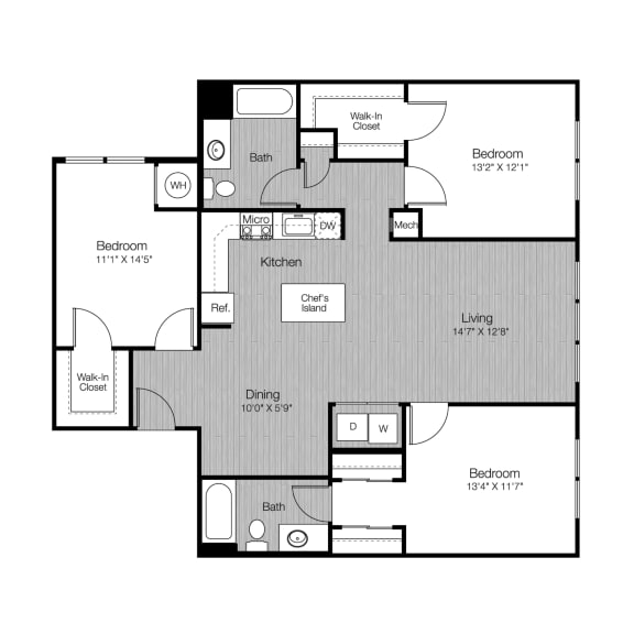 3 bed 2 bath A at Metro 303, Hempstead, NY