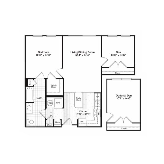 Floor Plan  Compass 3 Floor Plan at Harbor Pointe, Bayonne, 07002