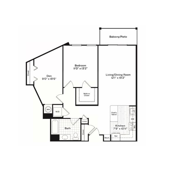Floor Plan  Compass 4 Floor Plan at Harbor Pointe, Bayonne, New Jersey