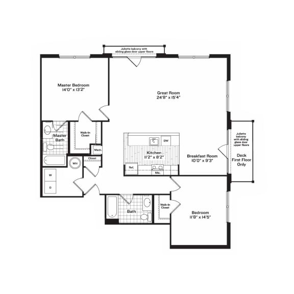 Floor Plan  Flagship 10 Floor Plan at Harbor Pointe, New Jersey, 07002