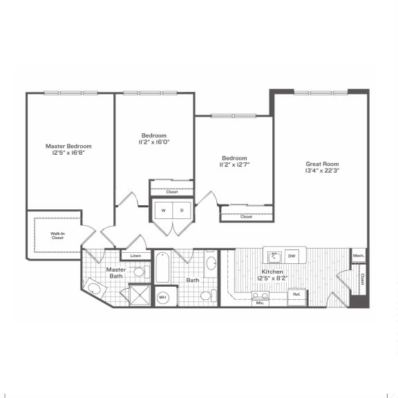 Floor Plan  Floor plan image of Harbor Pointe, Bayonne, New Jersey