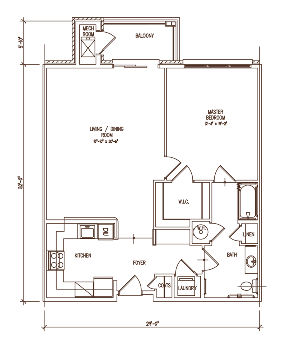 the plan of the first floor of the craftsman home  at The Lena, Raritan, NJ, 08869