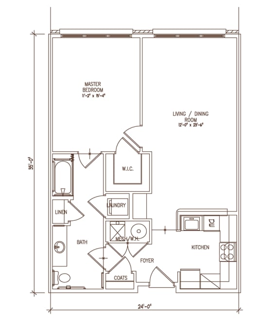 A3 Floor Plan  at The Lena, Raritan