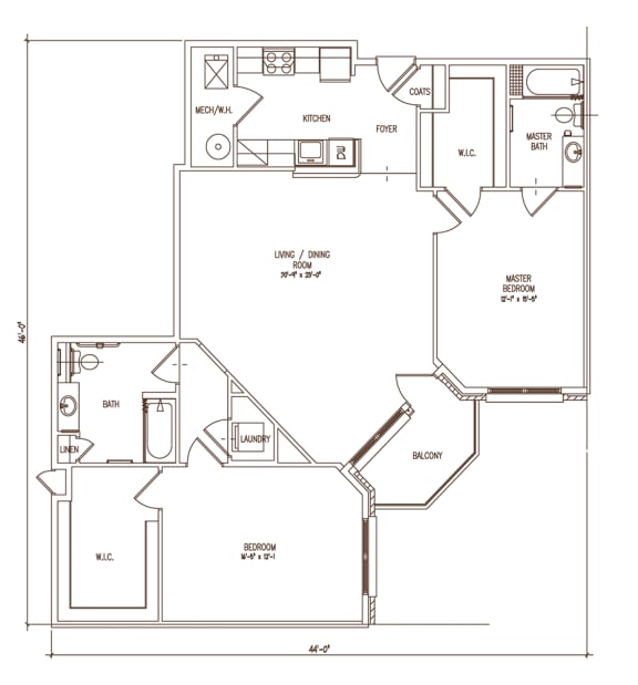 the plan of the ground floor of the house  at The Lena, Raritan, 08869