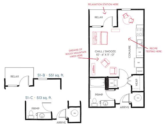 Studio 1 bath B at Regatta Sloans Lake Apartments, Denver, Colorado