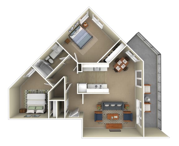 River Cliff Apartments Milwaukie Oregon Floor Plan Image
