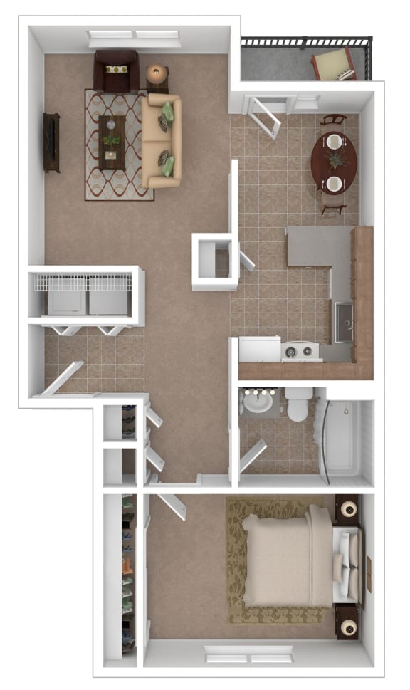 Floor Plans of Beverly Gardens Apartments in Gresham, OR