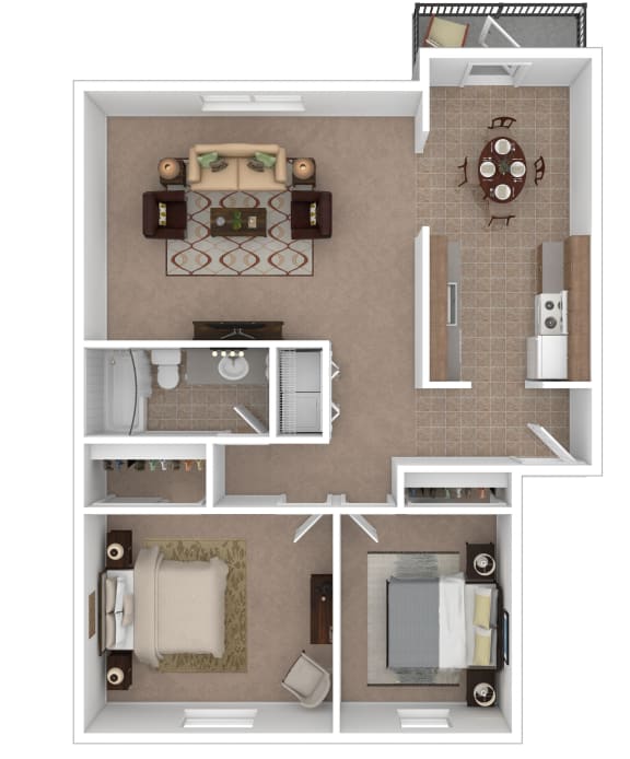 a floor plan of a 1 bedroom apartment at the avenues of north decatur