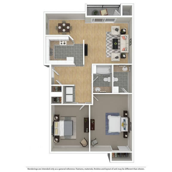 a floor plan of a 2 bedroom apartment