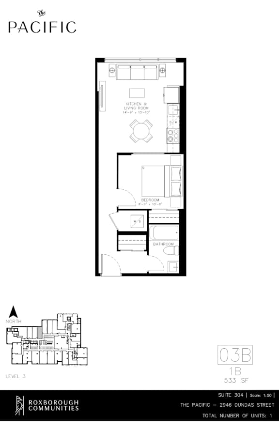 A floor plan for a building with a kitchen, living room, dining room, and bedrooms.