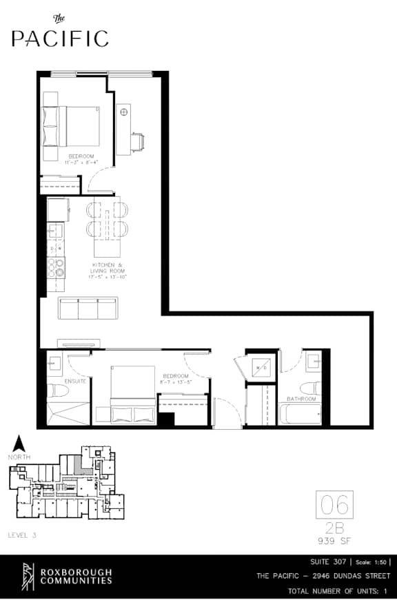 A floor plan for a property called The Pacific is shown.