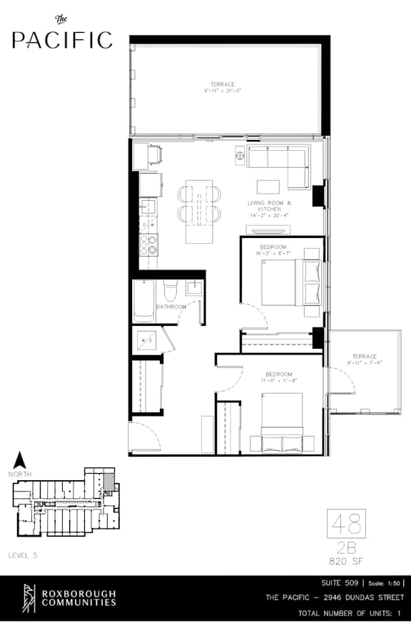 A floor plan for a property located at 2465 Dundas Street.