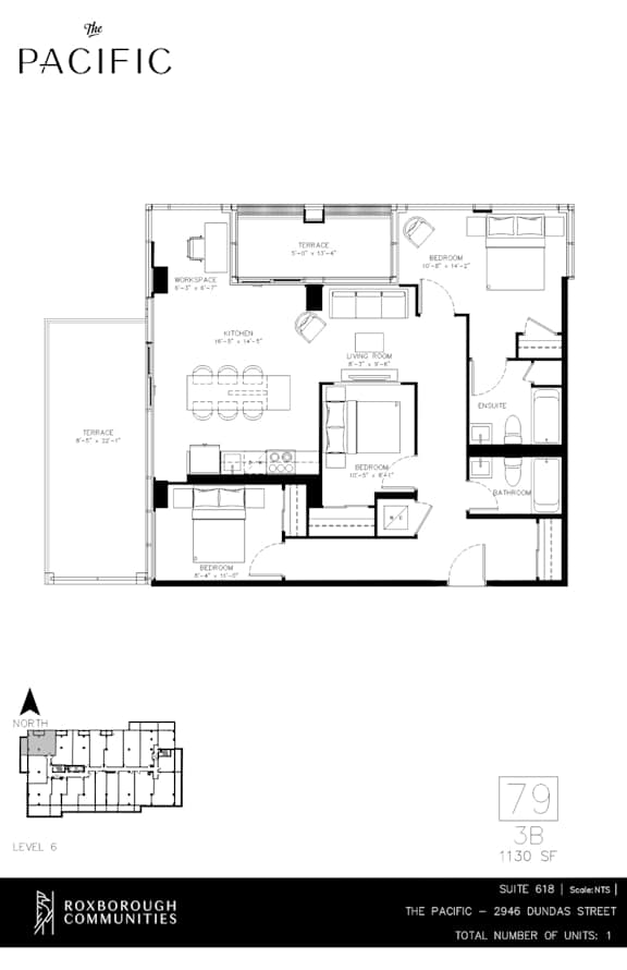 A floor plan for a property at 79 3B Roxborough Communities.