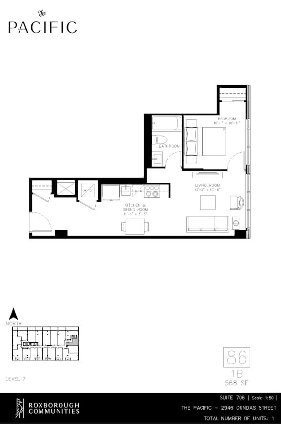 A floor plan for a property located at 246 Dundas Street.