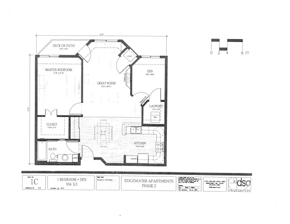 A floor plan of a house with a kitchen, living room, and two bedrooms.