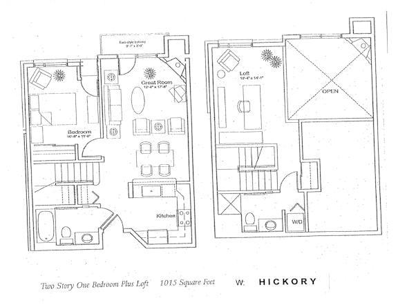 A floor plan of a two story residential property.