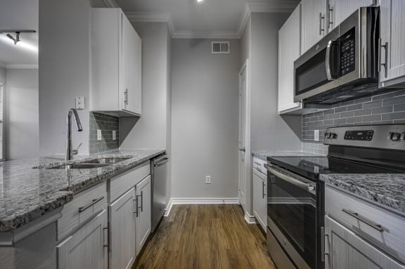 Fully Furnished Kitchen With Stainless Steel Appliances at Riachi at One21, Plano, TX, Texas, 75025