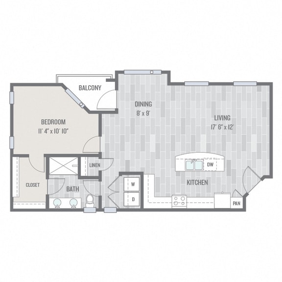 A4 Floor Plan at Audere Apartments, Arizona, 85016