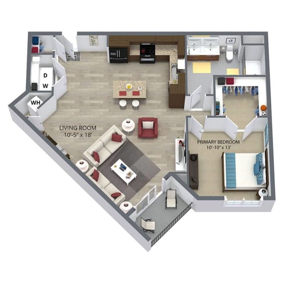 A8 Floor Plan A8 Floor Plan at Aster Apartments, Beachwood Ohio