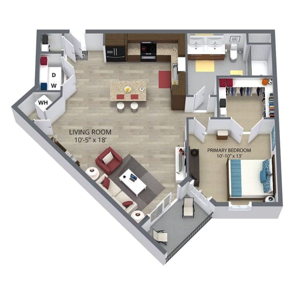 Floor Plan  A3 Floor Plan at Aster Apartments, Beachwood