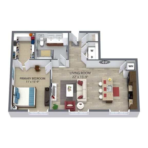 A7 Floor Plan A7 Floor Plan at Aster Apartments, Beachwood, 44122
