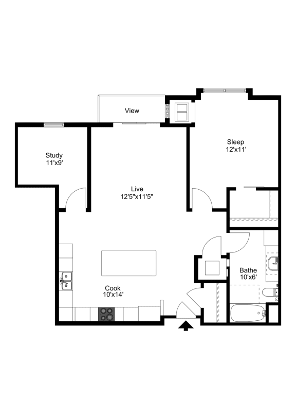 Floor Plan  The Westport Floor Plan at One Glenn Place, Fitchburg, Wisconsin