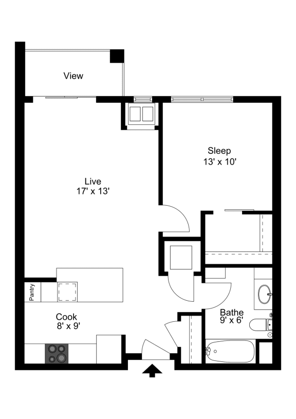 The Middleton Floor Plan at One Glenn Place, Fitchburg, Wisconsin