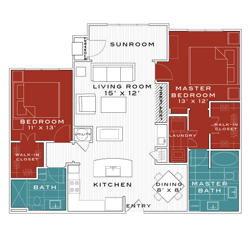 Matisse Floor Plan at Vanguard Crossing, St. Louis, MO, 63124