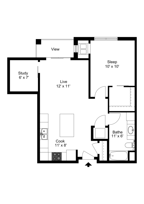 The Springfield Floor Plan at One Glenn Place, Fitchburg, WI