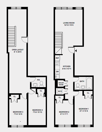 4 Bed 2 Bath