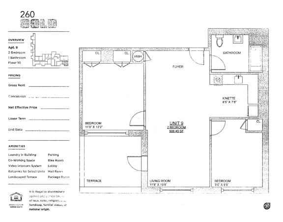 2 Bed 1 Bath